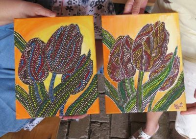 Abo Art - pontozásos képkészítés - tulipánok