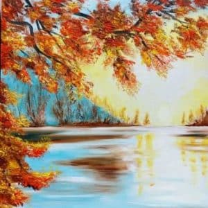 Felső-tó tájkép festés