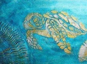 Teknős dekor falikép