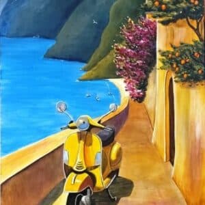 Vespa - akrilfestés, Szeged