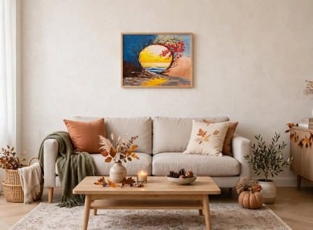 Őszi dimenziók -akrilfestmény, 30x40cm festőlap - Image 2